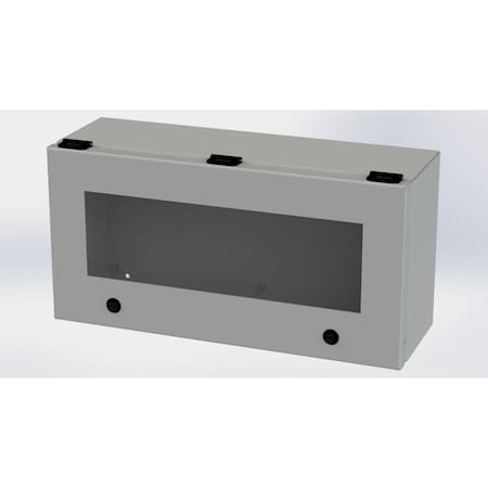 Saginaw Control & Engineering 1/4 Turn Latch Electrical Enclosures, 9 in H, 6 in D, 18 in W, NEMA 3R, 4, 12, 13, Carbon Steel SCE-L9186ELJW